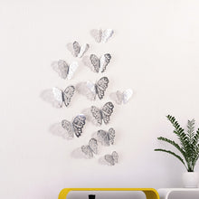 Load image into Gallery viewer, 12/24 Pcs/Set Mirror Wall Stickers Decal Butterflies 3D Mirror Wall Art Party Wedding DIY Home Decors stickers Fridge Wall Decal