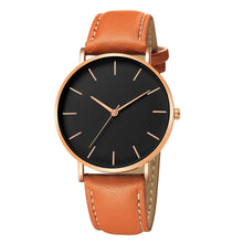 Load image into Gallery viewer, Luxury Men&#39;s Watch 2019 New Fashion Simple Leather Gold Silver Dial Men Watches Casual Quartz Clock Relogio Erkek Kol Saati