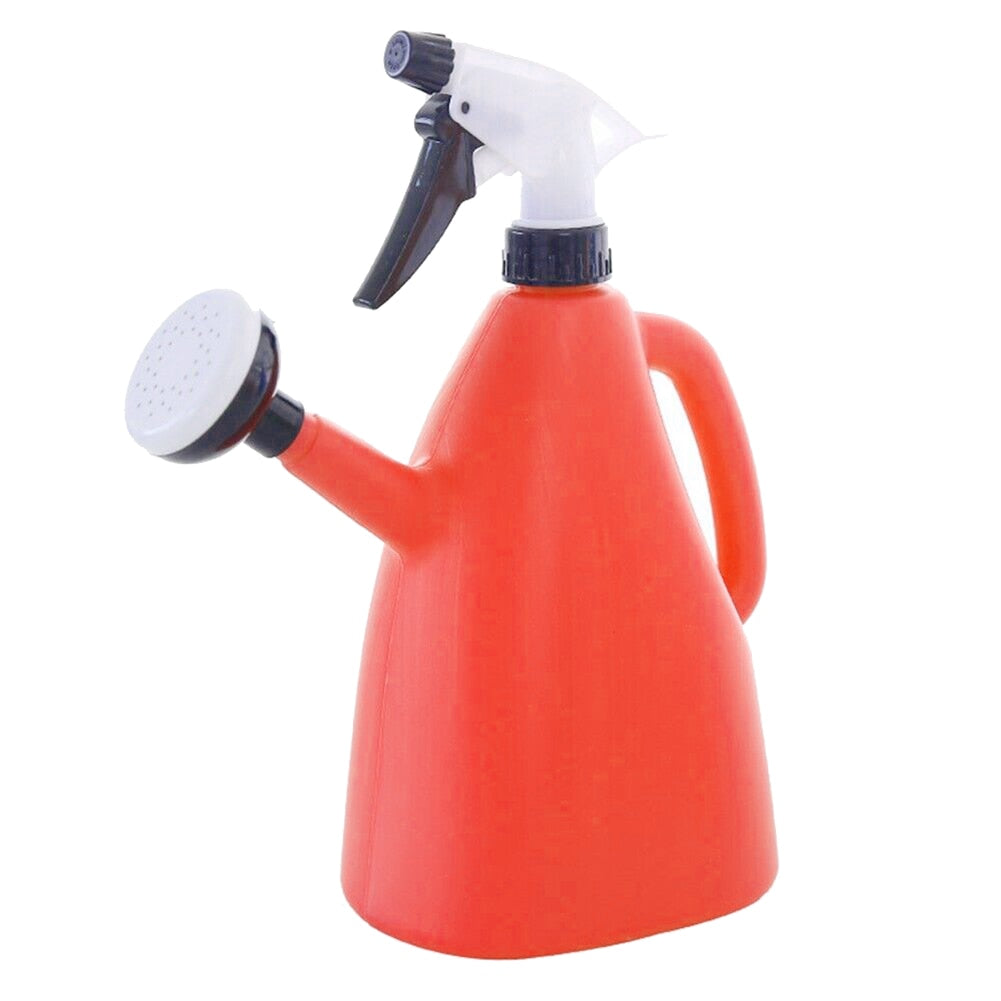 2 In 1 Plastic Watering Can Indoor Garden Plants Pressure Spray Water Kettle Adjustable Sprayer 1L