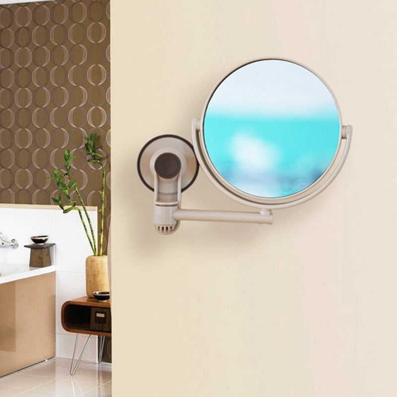 Bath Mirror Cosmetic Mirror 1X/3X Magnification Suction Cup Adjustable Makeup Mirror Double-Sided Bathroom Mirror