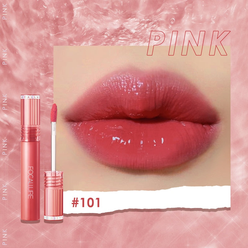 FOCALLURE Shiny Nourish Lipgloss 17 Colors Long-Lasting Glossy Lipstick Waterproof Non-Stick Cup Moisturizing Lip Cosmetic