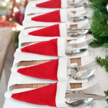Load image into Gallery viewer, 10PC Tableware Holder bag Christmas hat Christmas 2020 Christmas Decorations home decoration accessories Kitchen Tableware Holde