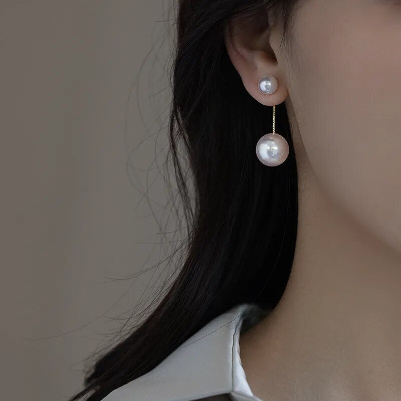 sealbeer A&A Pearl Pendant Earrings