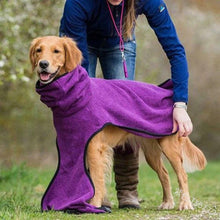 Load image into Gallery viewer, Pet Clothes Dog Towelling Drying Super Absorbent Robe Soft quick drying Polyester Sleepwear Coat Warm Apparel