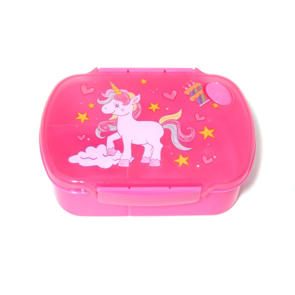 New Unicorn Lunch Box Food Grade PP Cartoon Student Kids Back to School Division Breathable Bento Boxes with Spoon