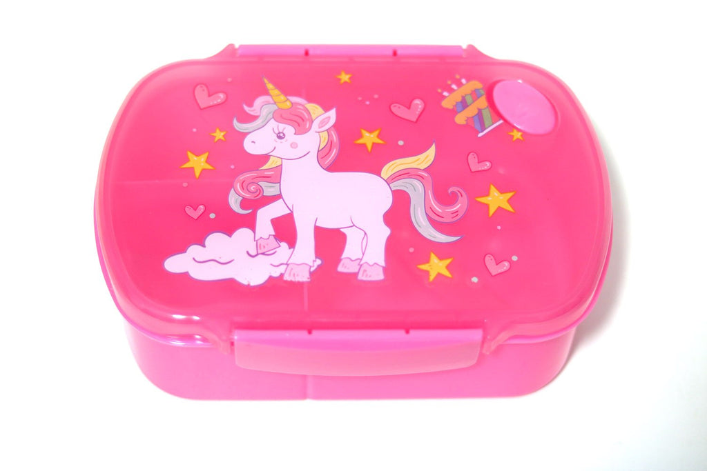 New Unicorn Lunch Box Food Grade PP Cartoon Student Kids Back to School Division Breathable Bento Boxes with Spoon