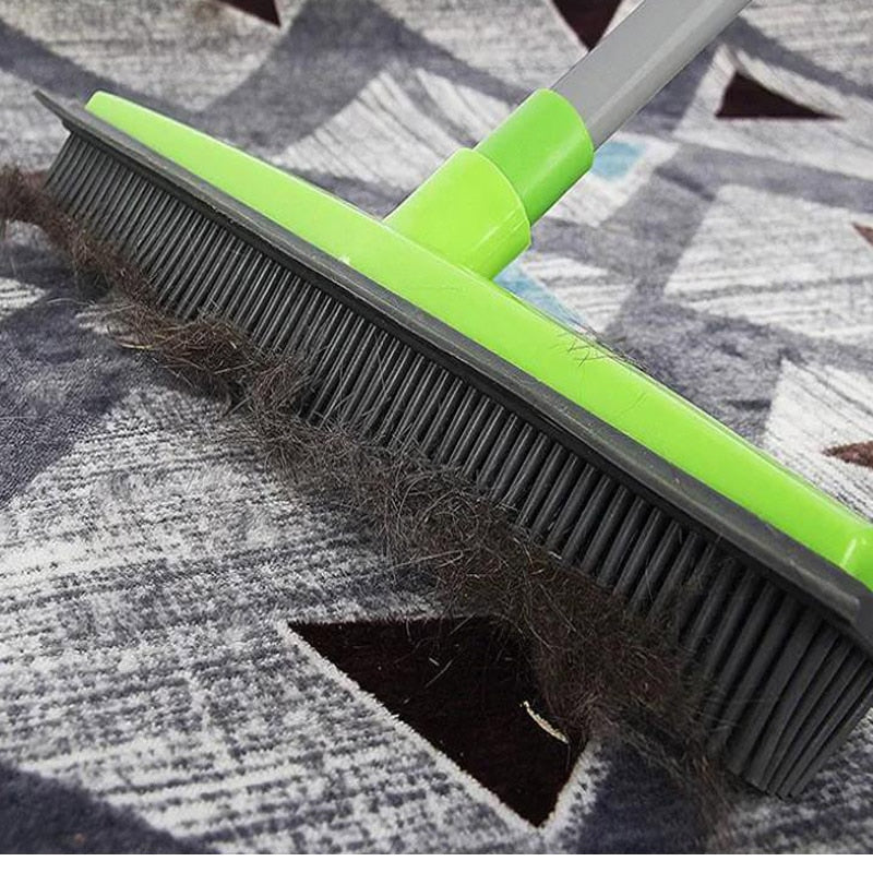 Multifunctional telescopic broom magic rubber besom cleaner pet hair removal brush home floor dust mop &amp; carpet sweeper