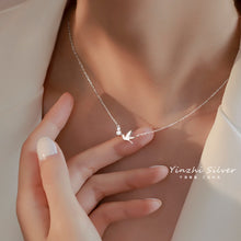 Load image into Gallery viewer, Korea Temperament Cute Swallow Literary Short 925 Sterling Silver Clavicle Chain Temperament Trendy Female Necklace Jewlery
