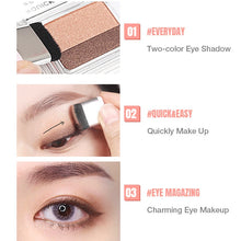 Load image into Gallery viewer, Double Color Gradient Lazy Eye Shadow Makeup Palette Glitter Eyeshadow Pallete Waterproof Glitter Eyeshadow Shimmer Cosmetics