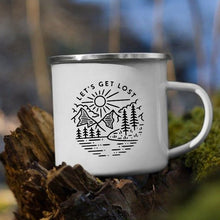 Load image into Gallery viewer, Night Forest Mountain Print Enamel Creative Coffee Tea Water  Milk Cups Camping Mugs Handle Drinkware Vacation Hiking Mug Gifts