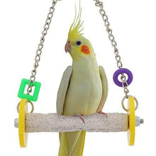 Load image into Gallery viewer, Bird Hanging Swing Toy Parrot Grinding Claws Standing Bar for Parakeet Cockatiel Finch Lovebird Budgie Conure (Random Color)