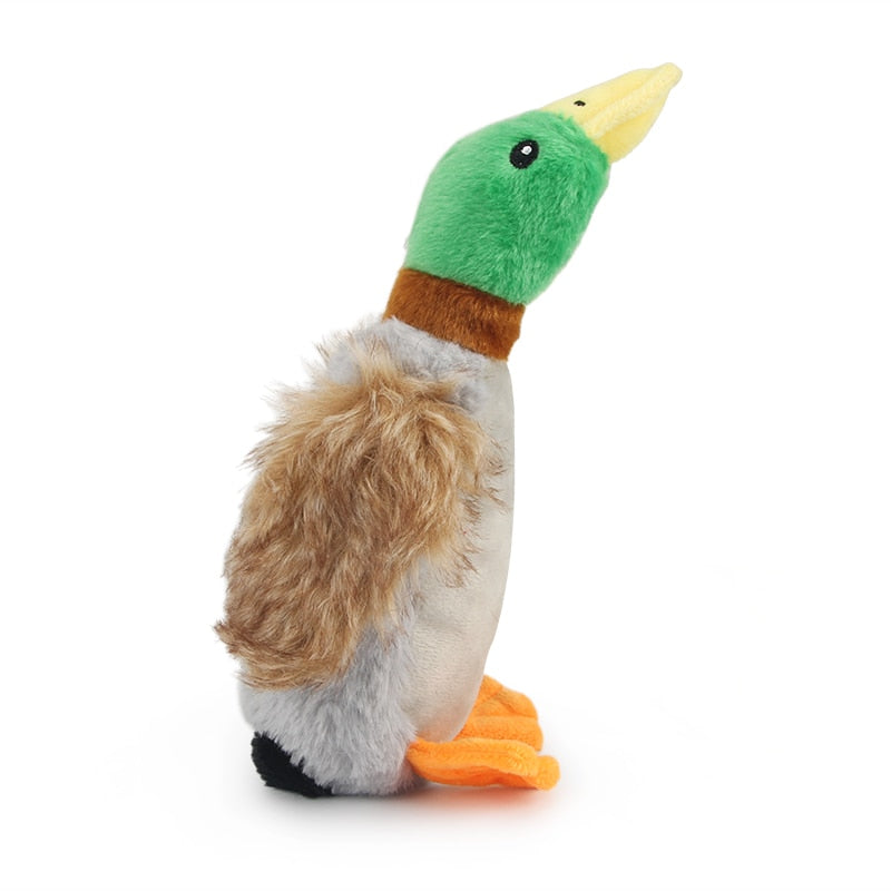 Cute Plush Duck Sound Toy Animal Squeak Dog Toy Cleaning Tooth Dog Chew Rope Toys