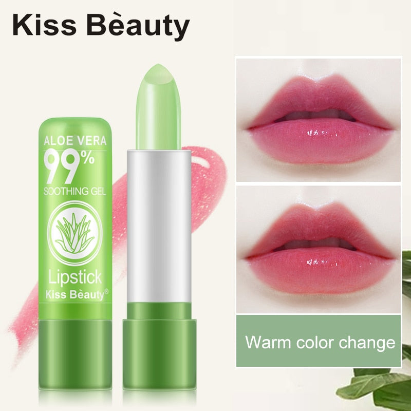 Crystal Temperature Change Lip Balm Vitality Color Lipstick Peach Girl Lip Balm Change Lipstick Lip Care Beauty Makeup TSLM1