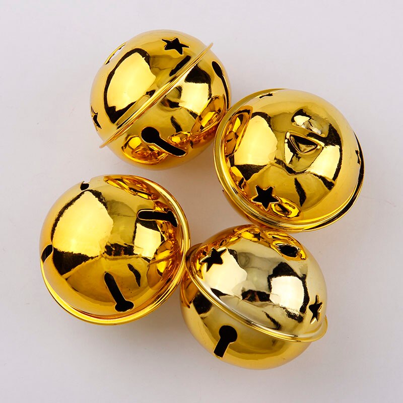 25/30/35/40/50mm Jingle Bell Gold/Silver Christmas Tree Pendant Ornaments Decorations DIY Handmade Crafts Accessories