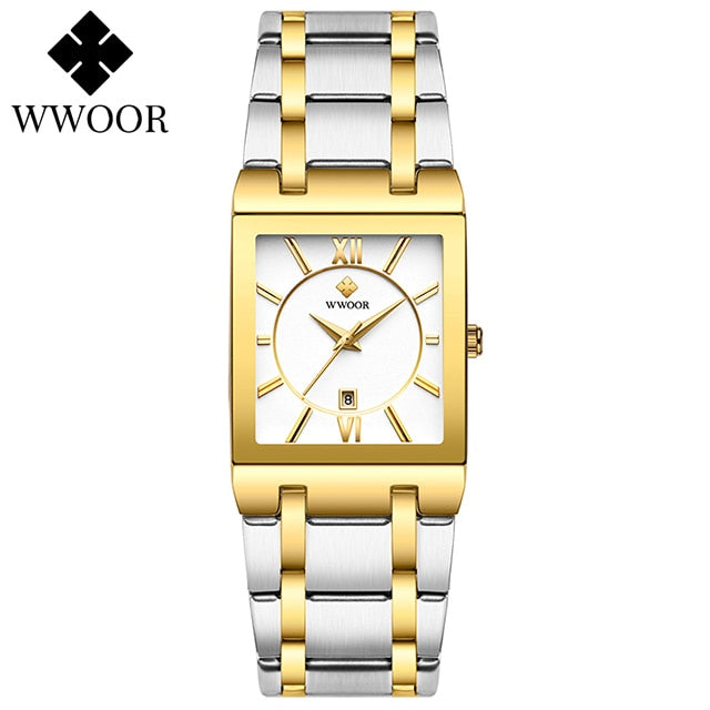 Relogio Feminino 2022 WWOOR New Women Watches Top Brand Luxury Blue Women&#39;s Bracelet Square Watch Ladies Dress Quartz WristWatch