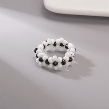 Load image into Gallery viewer, 15 Style Korean Colorful Bohemia Small Flower Ring Handmade Multi Beaded Rice Beads Ring For Women  Beach Jewelry Gifts