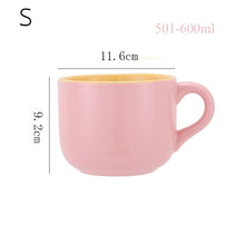 Load image into Gallery viewer, 700ML Ceramic Big Coffee Milk Mug Breakfast Cup With  Handgri Travel Mug Novelty Gifts Best For Your Friends кружки canecas