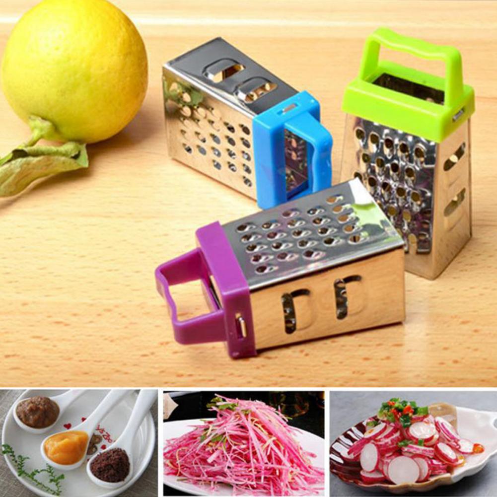 Solid  Useful Manual Practical 4-Sided Boxed Grater Rust Resistant Cheese Grater Reusable   Kitchen Gadgets