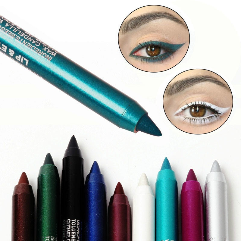 1 Pcs SELL Charming Women Longlasting Waterproof Eye Liner Pencil Pigment Silver Color Eyeliner Cosmetic Makeup Beauty Tools