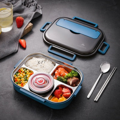 Stainless Steel Lunch Box For Kids Food Storage Insulated Lunch Container Japanese Snack Box Breakfast Bento Box With Soup Cup