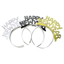 Load image into Gallery viewer, 3pcs Happy New Year Headband Eve Party Supplies New Year Decorations 2023 Tiaras For Christmas New Year Party Favors Hair Clasp