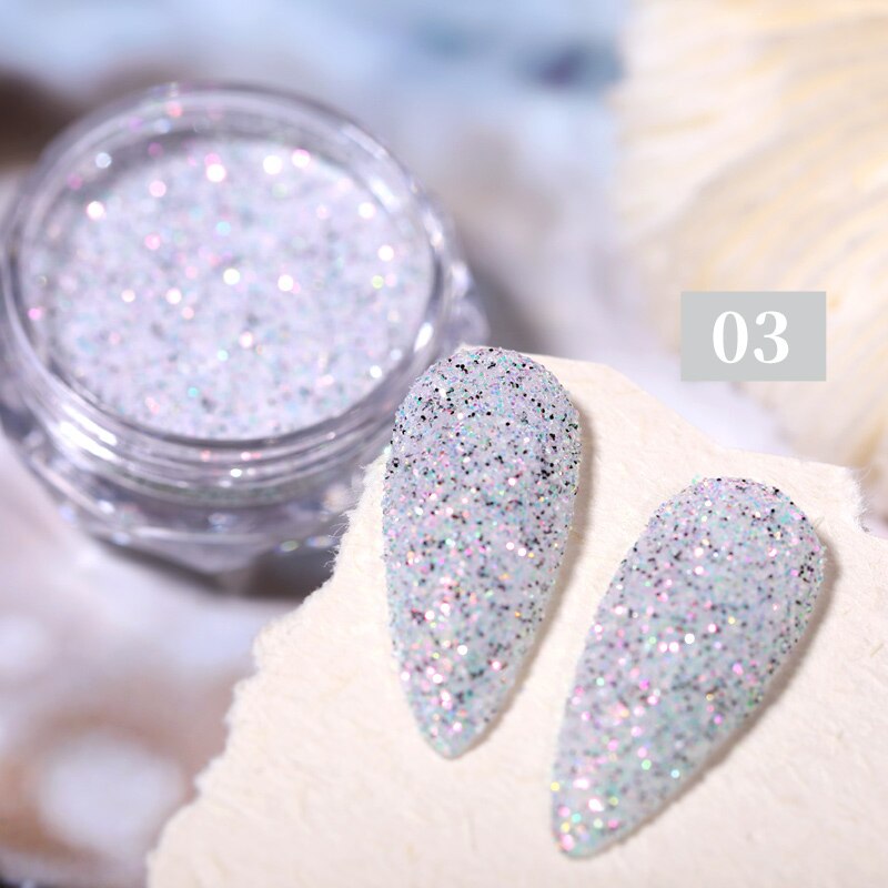 1 Box Reflective Nail Powder UV Gel Polish Chrome Iridescent Glitter Pigment Crystal Sequins Nails Art Decoration