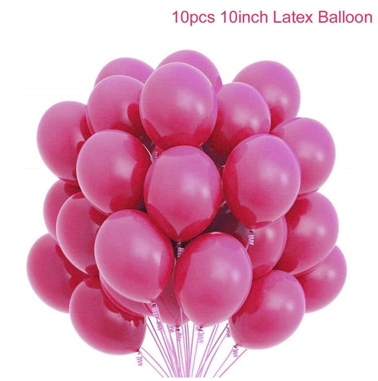 FENGRISE 10/20pcs Gold Black Pink Latex Balloons Birthday Party Decorations Adult Wedding Decor Helium Globos Baby Shower Ballon