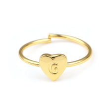 Load image into Gallery viewer, Women Open Rings Adjustable With Initials 26 Letters Heart Couple Close Gift Romantic Cute Casual Trendy Design Unique meaning