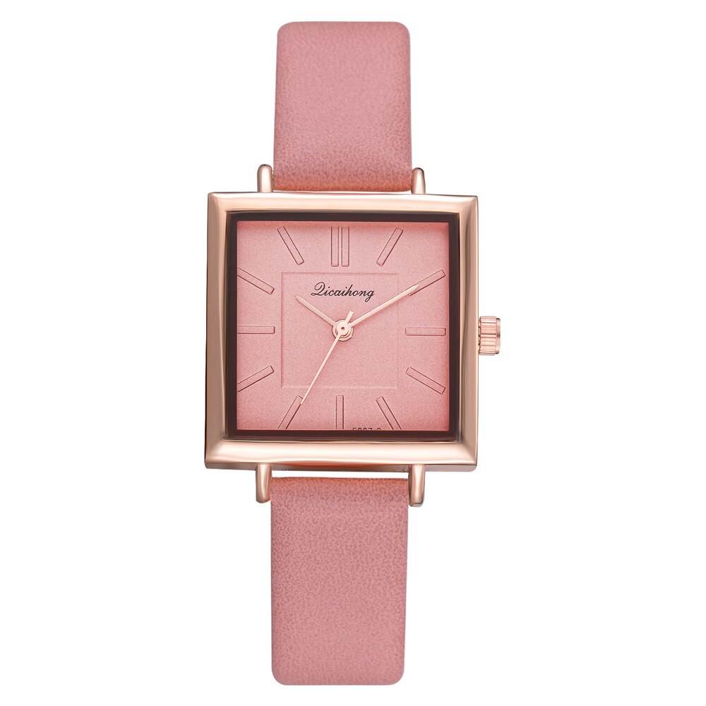 Women Watches Luxury Square Dial Rose Gold Fashion Simple Dress Wristwatch Causal Ladies Clock Gift For Girlfriend Reloj Mujer