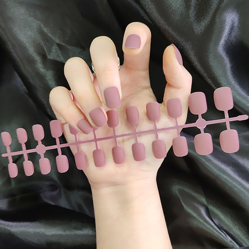 Short False Nails Press On Nails Top Forms For Nails Coffin Nail Tips Nails Fake Manicure Reusable False Nails Not With Glue