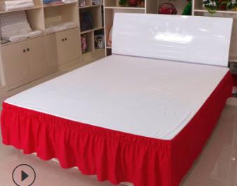 3 Size Bed Skirt White Bed Shirts without Surface Elastic Band Single Queen King Easy On/Easy Off Bed skirt Bedding home textile