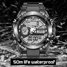 Load image into Gallery viewer, LIGE Men Military Watch Top Brand 50m Waterproof Wristwatch LED Alarm Clock Sport Watch Male relogios masculino Sport Watch Men
