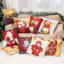 Load image into Gallery viewer, Christmas Cushion Cover Merry Christmas Decorations for Home 2022 Christmas Ornament Navidad Noel Xmas Gifts Happy New Year 2023