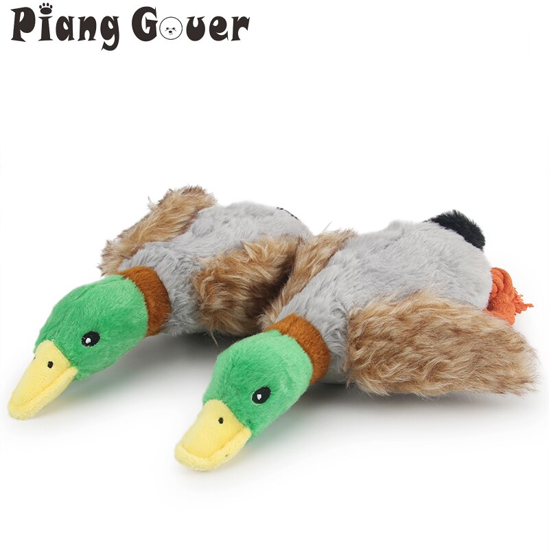 Cute Plush Duck Sound Toy Animal Squeak Dog Toy Cleaning Tooth Dog Chew Rope Toys