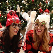 Load image into Gallery viewer, 9pcs Santa Claus Xmas Tree Elk Paper Glasses Frame Christmas Glasses Photo Prop Christmas decorations new year Navidad kids gift