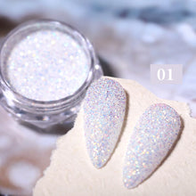 Load image into Gallery viewer, 1 Box Reflective Nail Powder UV Gel Polish Chrome Iridescent Glitter Pigment Crystal Sequins Nails Art Decoration
