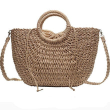 Load image into Gallery viewer, sealbeer A&amp;A Summer Straw Woven Beach Tote Bag