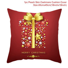 Load image into Gallery viewer, Christmas Cushion Cover Merry Christmas Decorations for Home 2022 Christmas Ornament Navidad Noel Xmas Gifts Happy New Year 2023