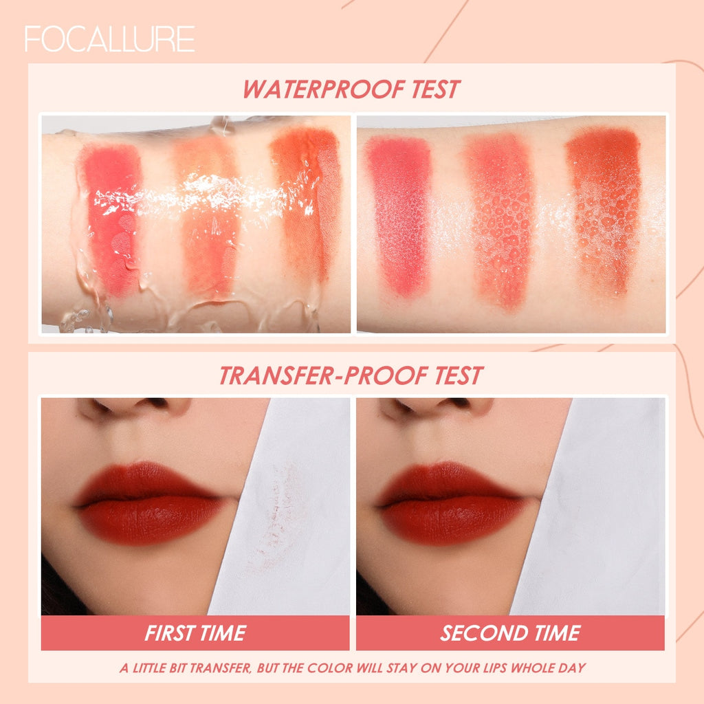 FOCALLURE 24 Colors Lips Makeup Lipstick Lip Gloss Long Lasting Moisture Cosmetic Lipstick Red Lip Matte Lipstick Waterproof