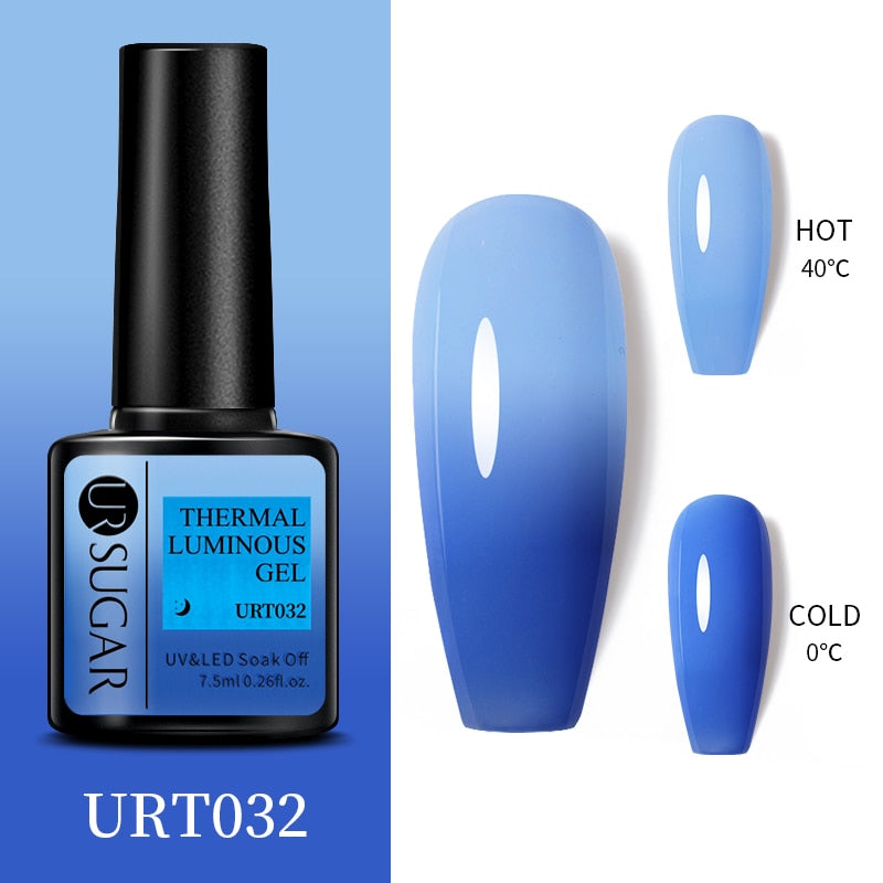 UR SUGAR Reflective Thermal Gel Nail Polish 7.5ml Semi Permanent Soak Off UV LED Gel Polish Nail Art Varnish For Manicure New