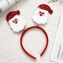 Load image into Gallery viewer, Red Christmas Hair Band Cartoon Santa Claus Snowman Antlers Headband Merry Christmas Decor Adult Kids Naviidad Gifts Noel Toys