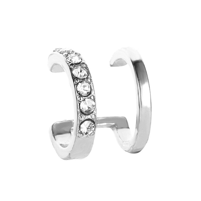 3Pcs/Set Clips Earring for Women Unisex Minimalist Fashion Cartilage Hoop Earrings Sets Ear Cuff fake piercing Clip on Earring