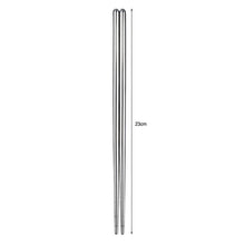 Load image into Gallery viewer, 5 Pairs Stainless Steel Square Chopsticks Chinese Stylish Healthy Light Weight Chinese Chopsticks Metal Non-slip Design Kitchen