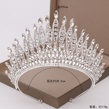 Load image into Gallery viewer, Wedding Crown Bridal Headpiece Gold Silver Color Rhinestone Crystal Diadem Queen Crown Princess Tiaras Wedding Hair Jewelry