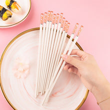 Load image into Gallery viewer, 1 Pair High Temperature Resistant Non-slip Japanese Sakura Chopsticks Household Reusable for Sushi Hashi Food Sticks Tableware