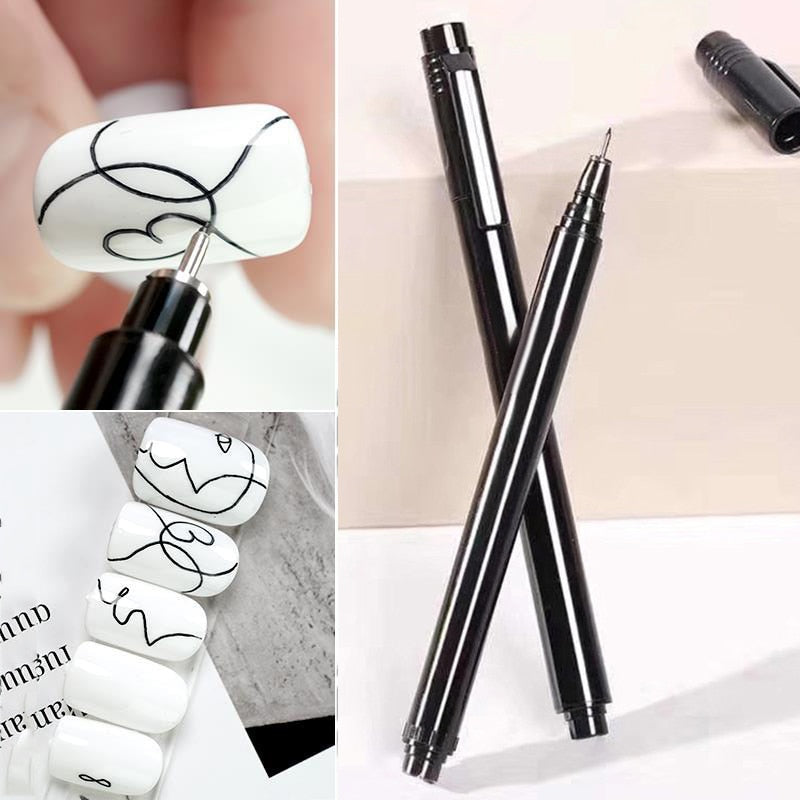 1 Pc Waterproof Nail Art Graffiti Pen Abstract Lines Flower Sketch Drawing Tools Nail Painting DIY Nail Art Accessories Tools