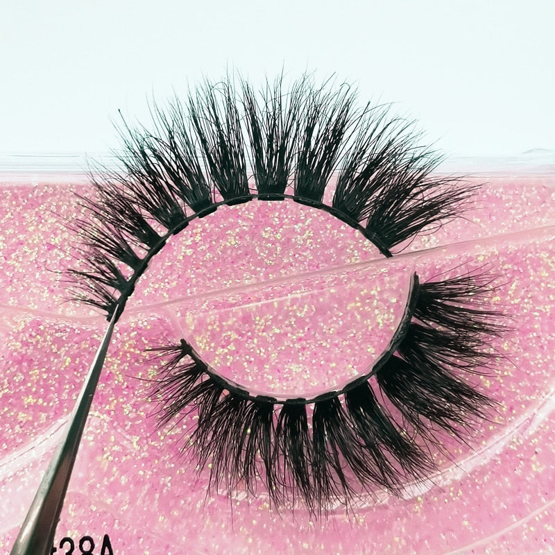 YSDO 1 Pair 3D Mink Eyelashes Fluffy Dramatic Eyelashes Makeup Wispy Mink Lashes Natural Long False Eyelashes Thick Fake Lashes