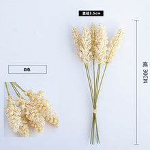 Load image into Gallery viewer, 1 Bunch of 6 Pcs Artificial Flowers, Mini Foam Wheat Wedding Party Decoration, DIY Wheat Bouquet Home Garden Decoration