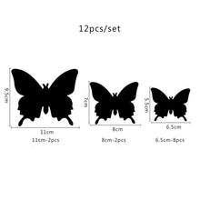 Load image into Gallery viewer, 12/24 Pcs/Set Mirror Wall Stickers Decal Butterflies 3D Mirror Wall Art Party Wedding DIY Home Decors stickers Fridge Wall Decal