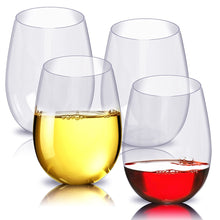 Load image into Gallery viewer, 4pc/Set Shatterproof Plastic Wine Glass Unbreakable PCTG Red Wine Tumbler Glasses Cups Reusable Transparent Fruit Juice Beer Cup